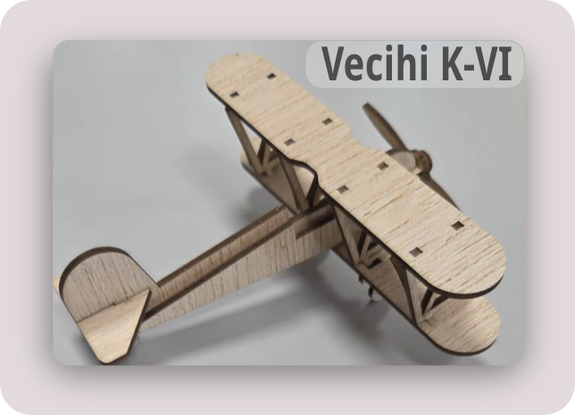 Ahşap Vecihi K-VI uçak maketi
